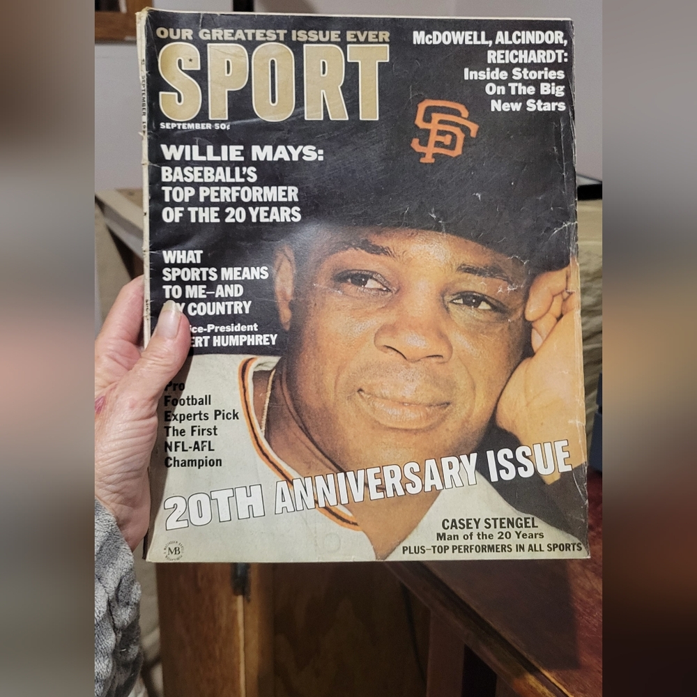 Vintage 1966 Sports Magazine Featuring Willie Mays
